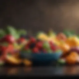 A vibrant assortment of fruits and vegetables showcasing color and nutrition