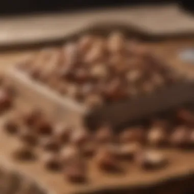 A variety of low-carb nuts arranged on a wooden table.