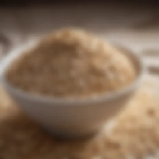 Nutrient-rich oats in a bowl showcasing their texture and color