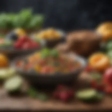 Diverse Selection of Nutrient-Dense Foods Colorful array of healthy foods