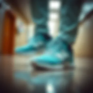 Supportive shoes enhancing mobility for medical staff