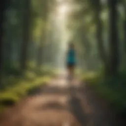 Running path through a serene forest landscape
