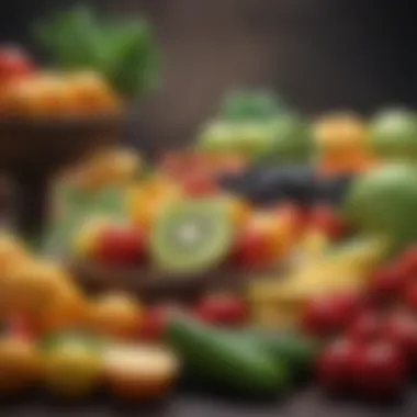 Nutrient-Rich Foods for Weight Loss Colorful arrangement of fresh fruits and vegetables