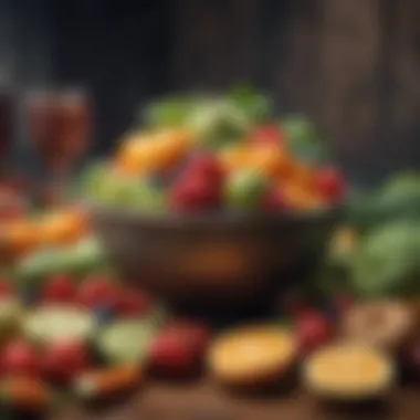 Vibrant Paleo Foods for Optimal Health Colorful display of fresh paleo diet foods including fruits and vegetables