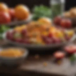 A close-up of a healthy meal rich in vitamins and minerals.