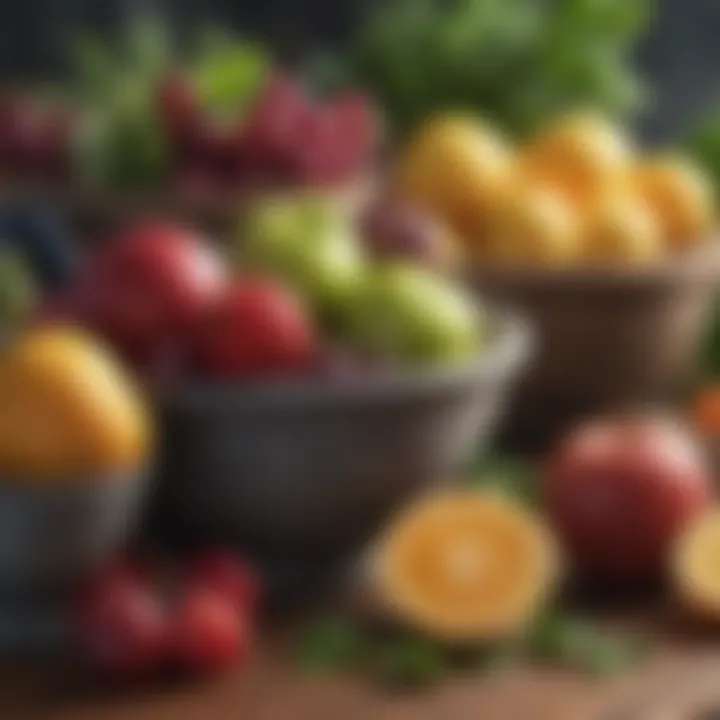 Fresh fruits and vegetables rich in quercetin