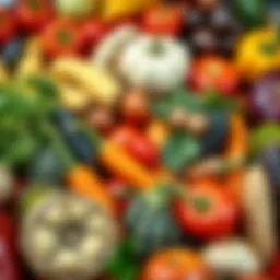 Colorful assortment of fruits and vegetables showcasing a healthy diet.