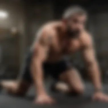 Mat Fraser performing a recovery stretch