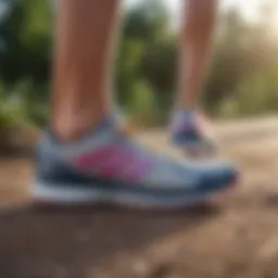 Illustration of key features in running shoes for plantar fasciitis