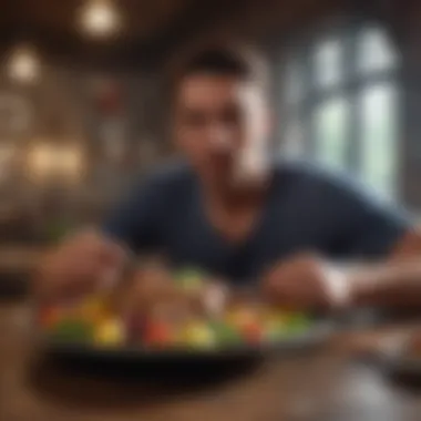 Enjoying Healthful Meal After Fasting An individual enjoying a healthy meal after fasting