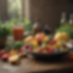 Fresh fruits and vegetables for a healthy diet