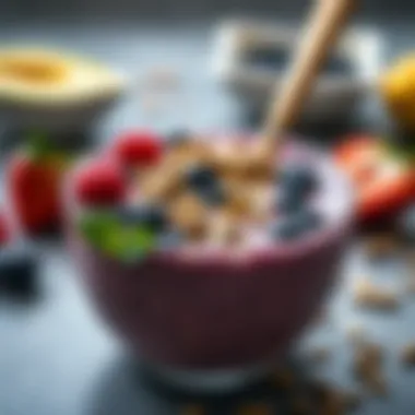 Nutrient-Packed Smoothie Bowl A vibrant smoothie bowl topped with seeds and berries