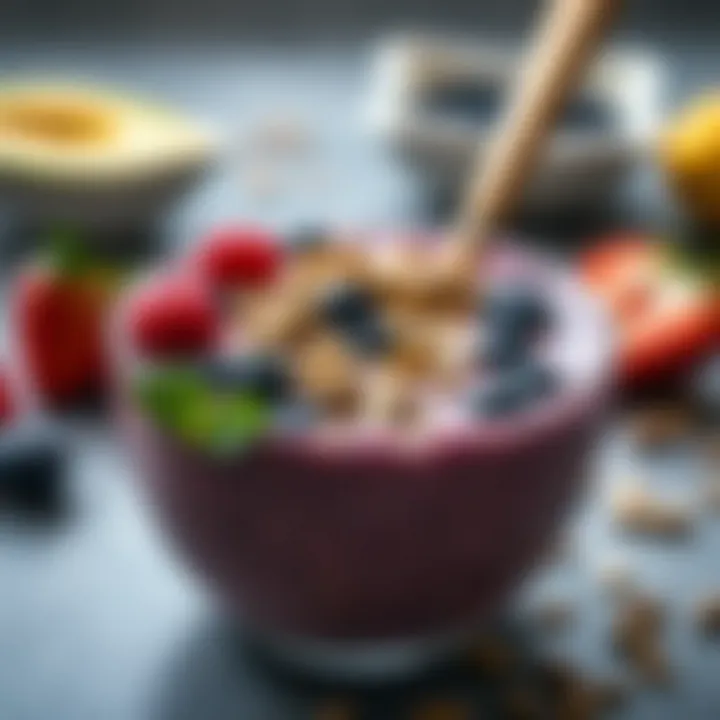 Nutrient-Packed Smoothie Bowl A vibrant smoothie bowl topped with seeds and berries