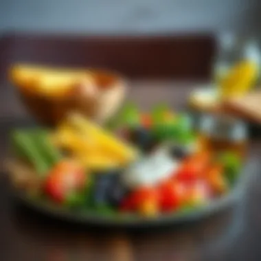 A balanced meal showcasing portion control