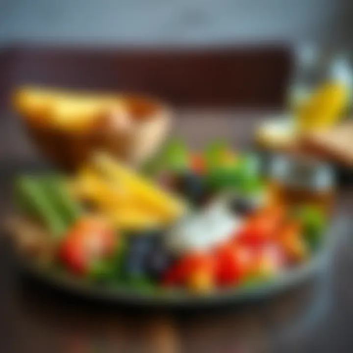 A balanced meal showcasing portion control