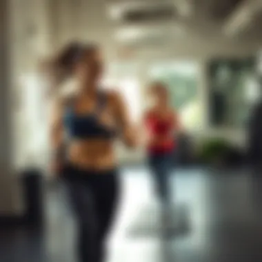 Engaging in a dynamic workout routine