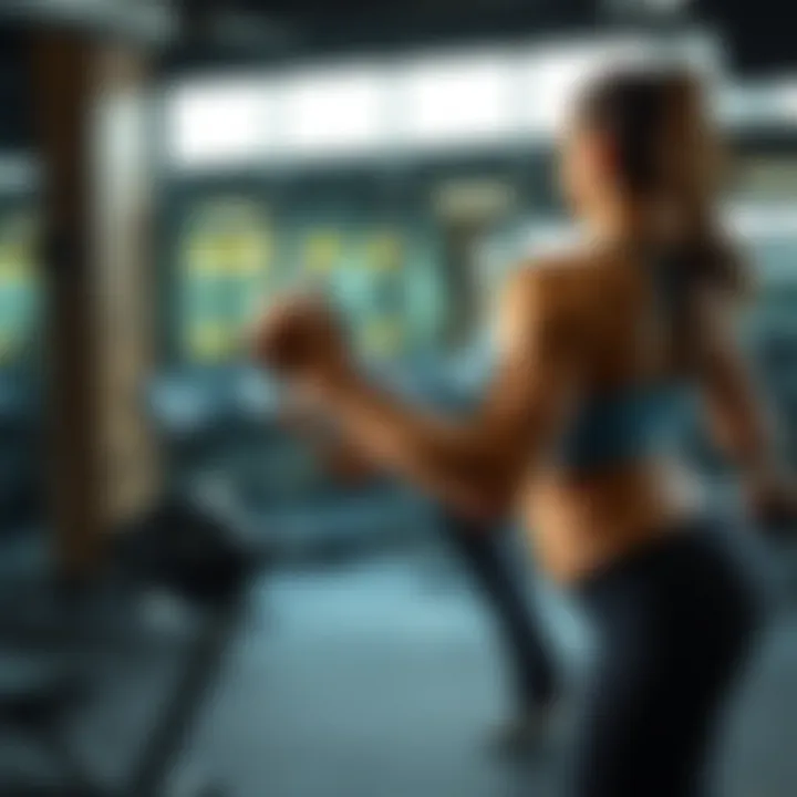 Intense workout session for fitness