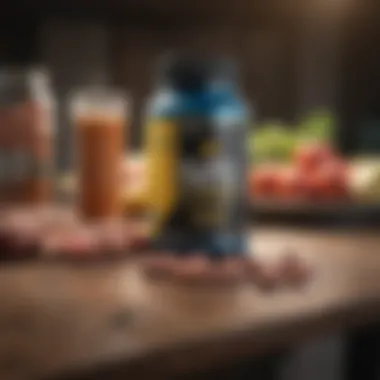 Nutritional Essentials for Muscle Gains Nutritional foods displayed for muscle growth.