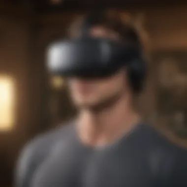 Immersive Virtual Reality Experience Immersive VR headset showcasing supernatural elements