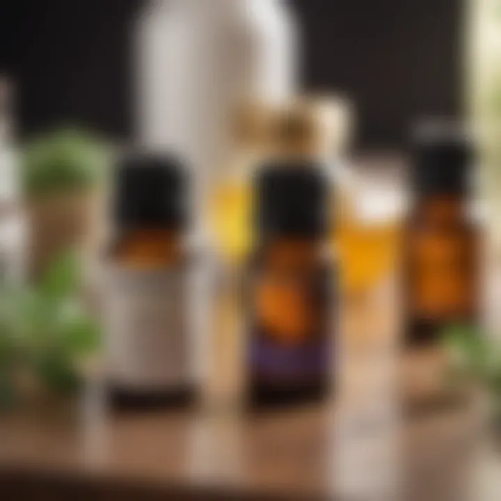 An array of essential oils known for their decongestant properties