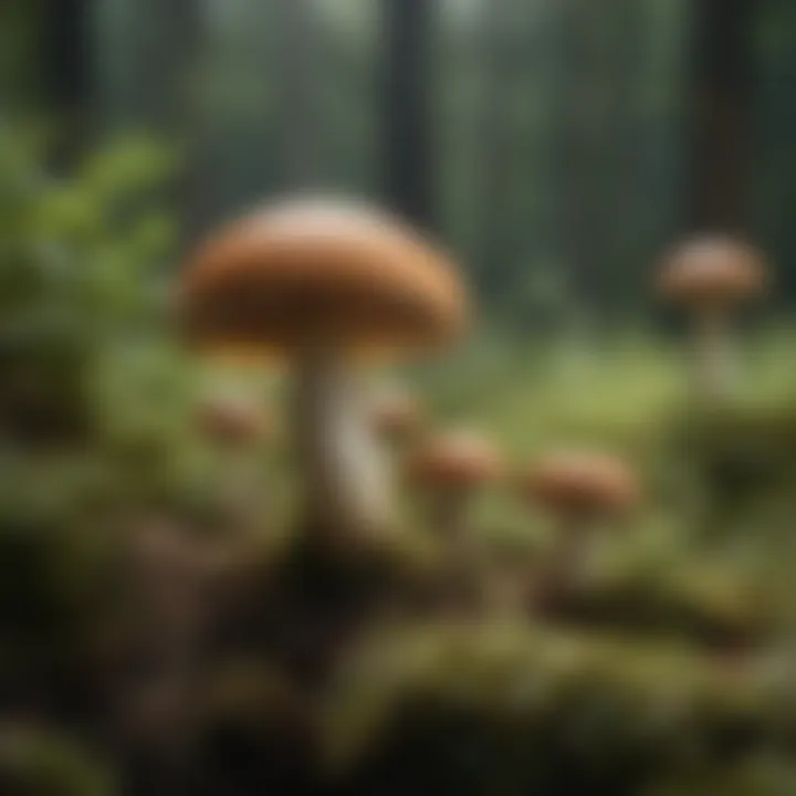 An assortment of medicinal mushrooms displayed artfully.