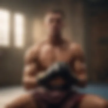 Mental Resilience Training Boxer meditating for mental resilience