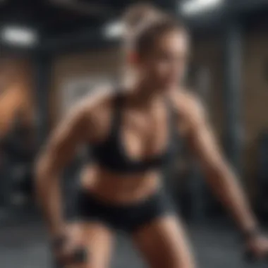 Dynamic HIIT Experience Dynamic athlete engaged in HIIT workout
