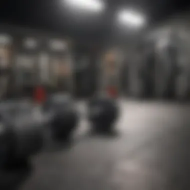 Strength Training Environment Weights and resistance training equipment in a gym