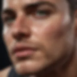 Close-up of sweat droplets on skin during exercise