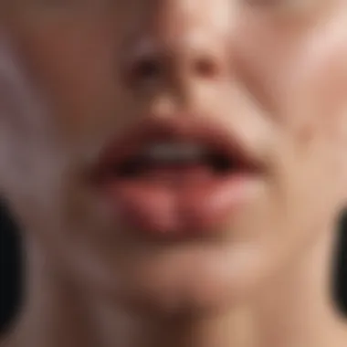 Physiological Effects of Lip Injuries Illustration showcasing the physiological effects of lip injuries.