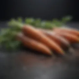Vibrant carrots rich in nutrients