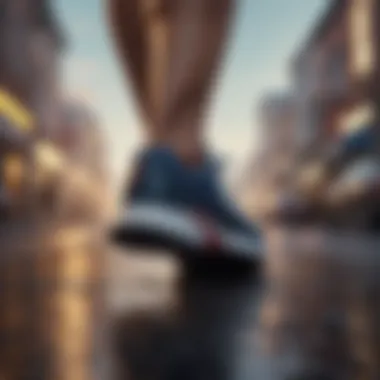 A runner in motion showcasing advanced footwear technology.