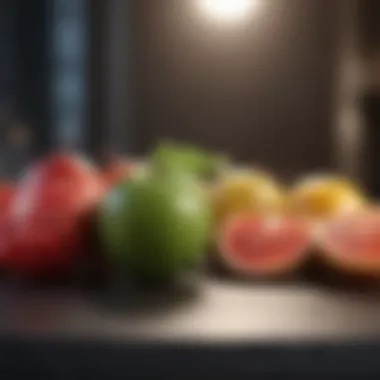 Nutritional Value Comparison A graph comparing the nutritional values of various fruits.