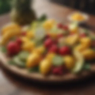Tropical Fruit Platter A platter of tropical fruits emphasizing their health benefits.