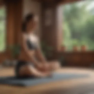 Yoga for Hangover Recovery A serene yoga session promoting recovery