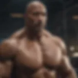 Dwayne Johnson showcasing Under Armour apparel