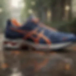 Showcase of Asics arch support walking shoes highlighting their unique design elements.