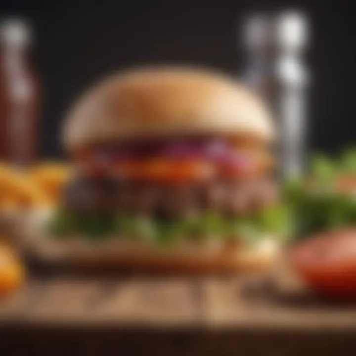 Illustration of Beyond Meat burger ingredients highlighting plant-based components