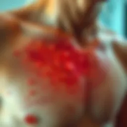 Illustration of a skin diagram highlighting common rashes