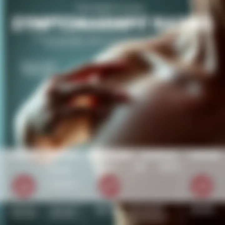 Infographic on symptoms of armpit rashes