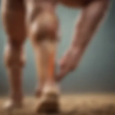 Calf Cramp During Activity Illustration of a calf muscle experiencing cramping during physical activity