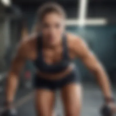 An athlete engaged in a workout, showcasing physical fitness.