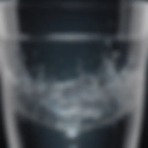 Close-up of a water glass to symbolize hydration