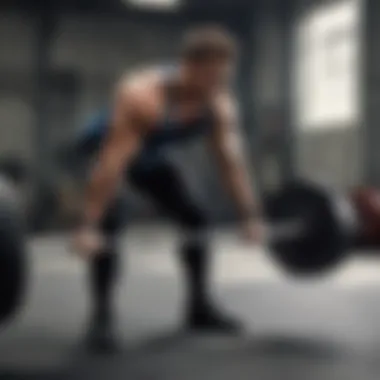 Correct Grip Technique for Deadlifts Demonstrating the correct grip technique for deadlifts with straps