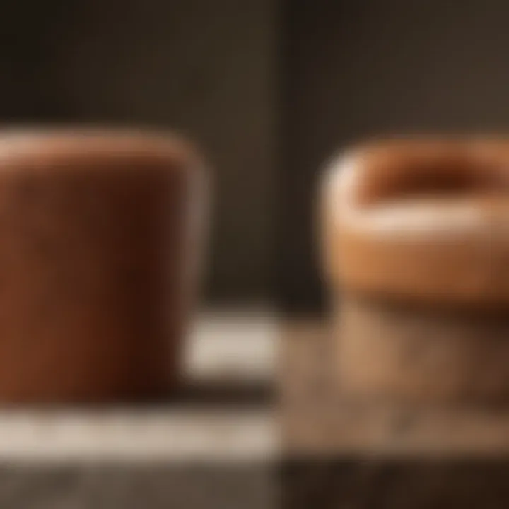 Texture comparison of healthy vs unhealthy stool