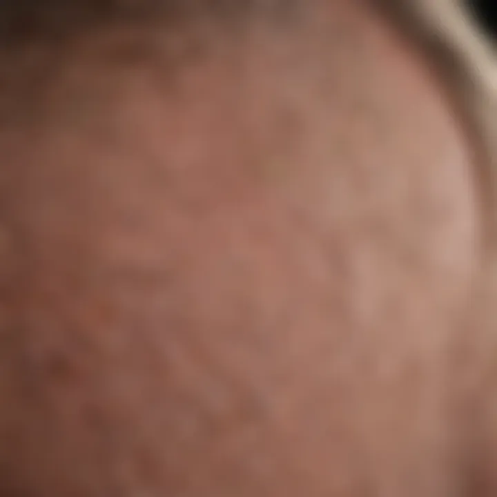 Close-up of freshly trimmed hair follicles