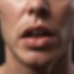 Visual representation of common allergens triggering itchy throat
