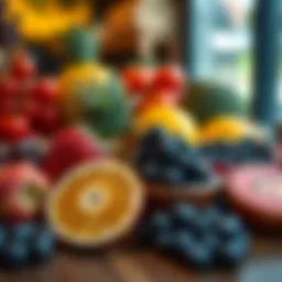 A vibrant display of keto-friendly fruits on a wooden table