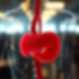 Illustration of the pancreas and its anatomical relations.