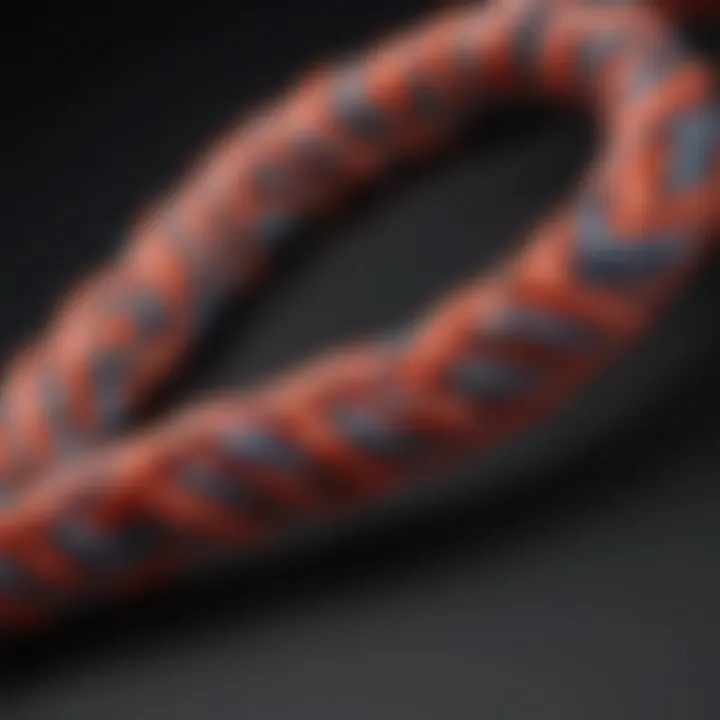 Detailed view of SPRI braided resistance bands showcasing their unique design